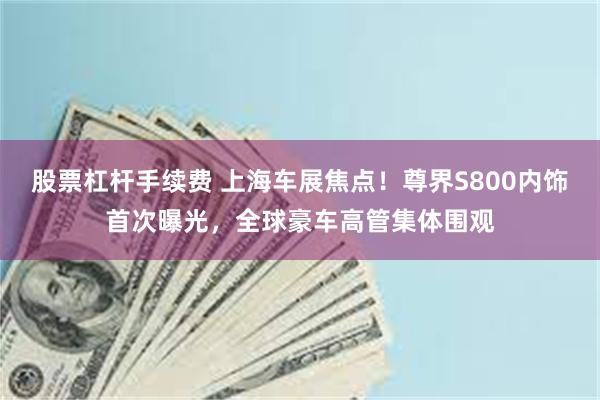 股票杠杆手续费 上海车展焦点！尊界S800内饰首次曝光，全球豪车高管集体围观