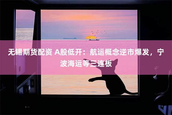 无锡期货配资 A股低开：航运概念逆市爆发，宁波海运等三连板