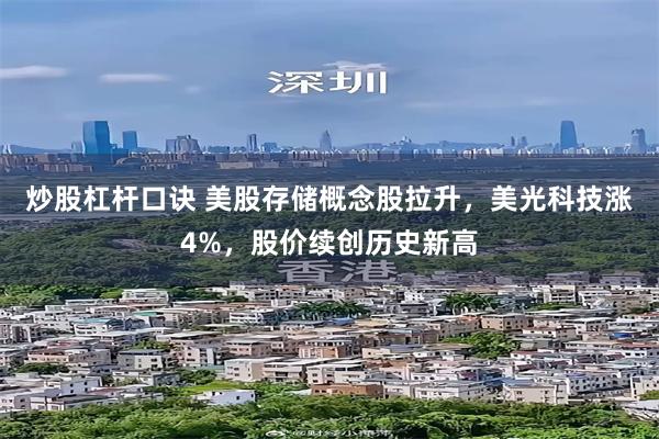 炒股杠杆口诀 美股存储概念股拉升，美光科技涨4%，股价续创历史新高